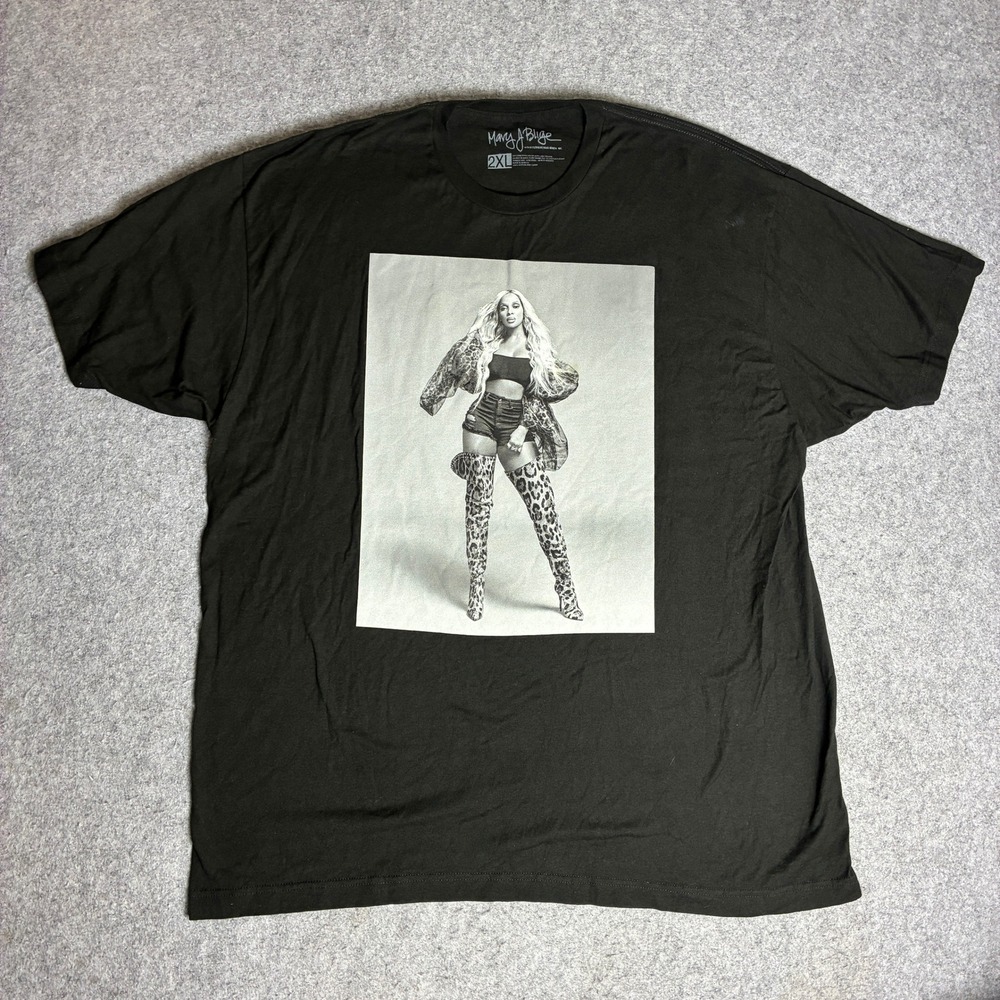 Mary J Blige Royalty Tour Shirt Mens 2XL Black Excellent 2019 Concert Tee